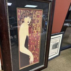 Two Framed Pictures And Old Headline Stock Market Crash 