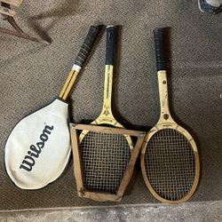 Vintage Slazenger & Wilson Tennis Rackets