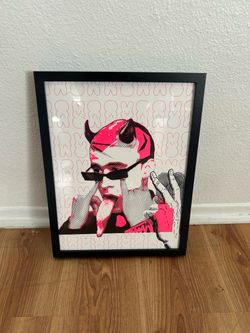 Bad Bunny Graphic Art Poster in IKEA RIBBA Frame