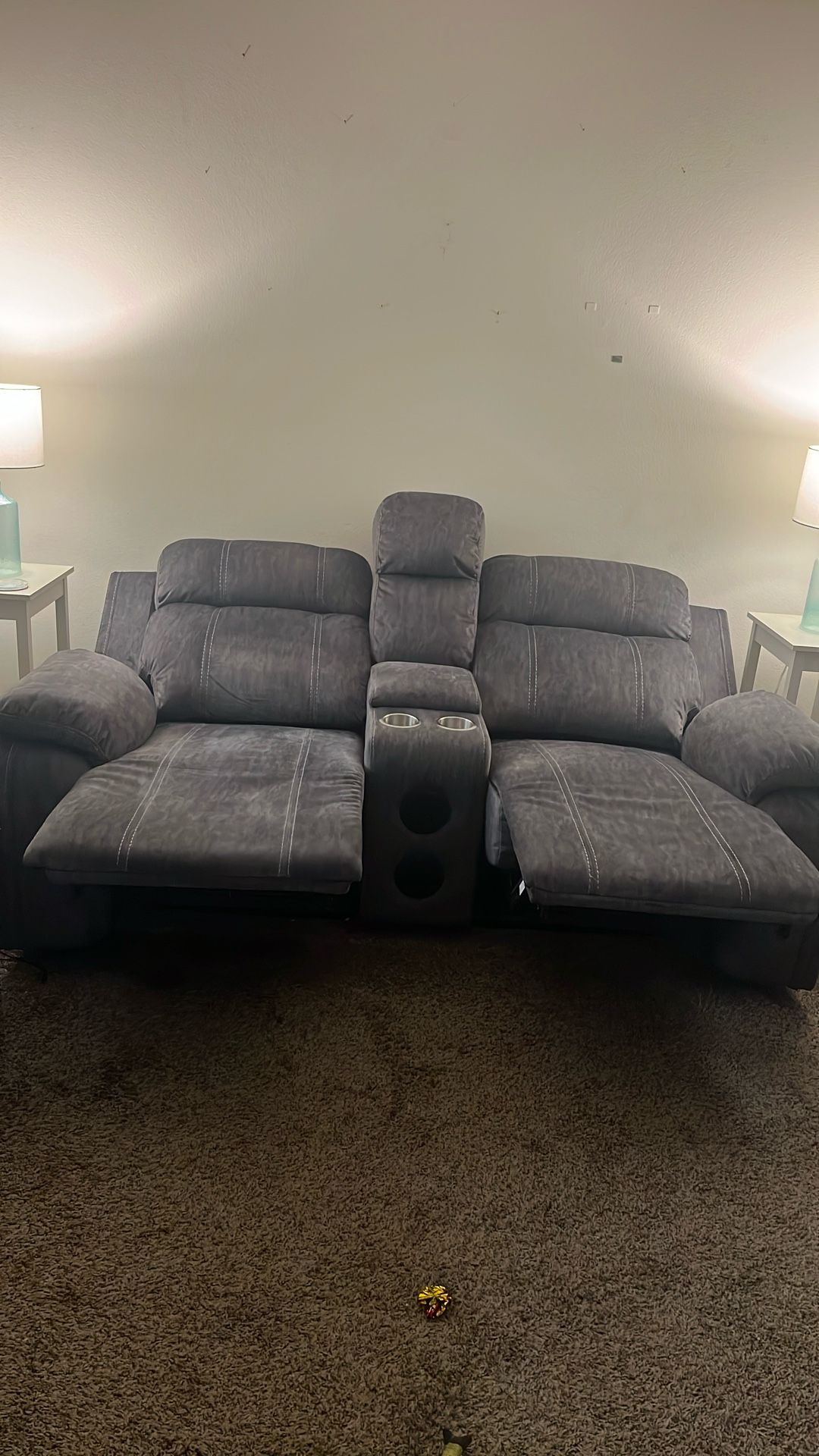 Excellent Condition  Power Reclining Loveseat With Audio & USB Ports