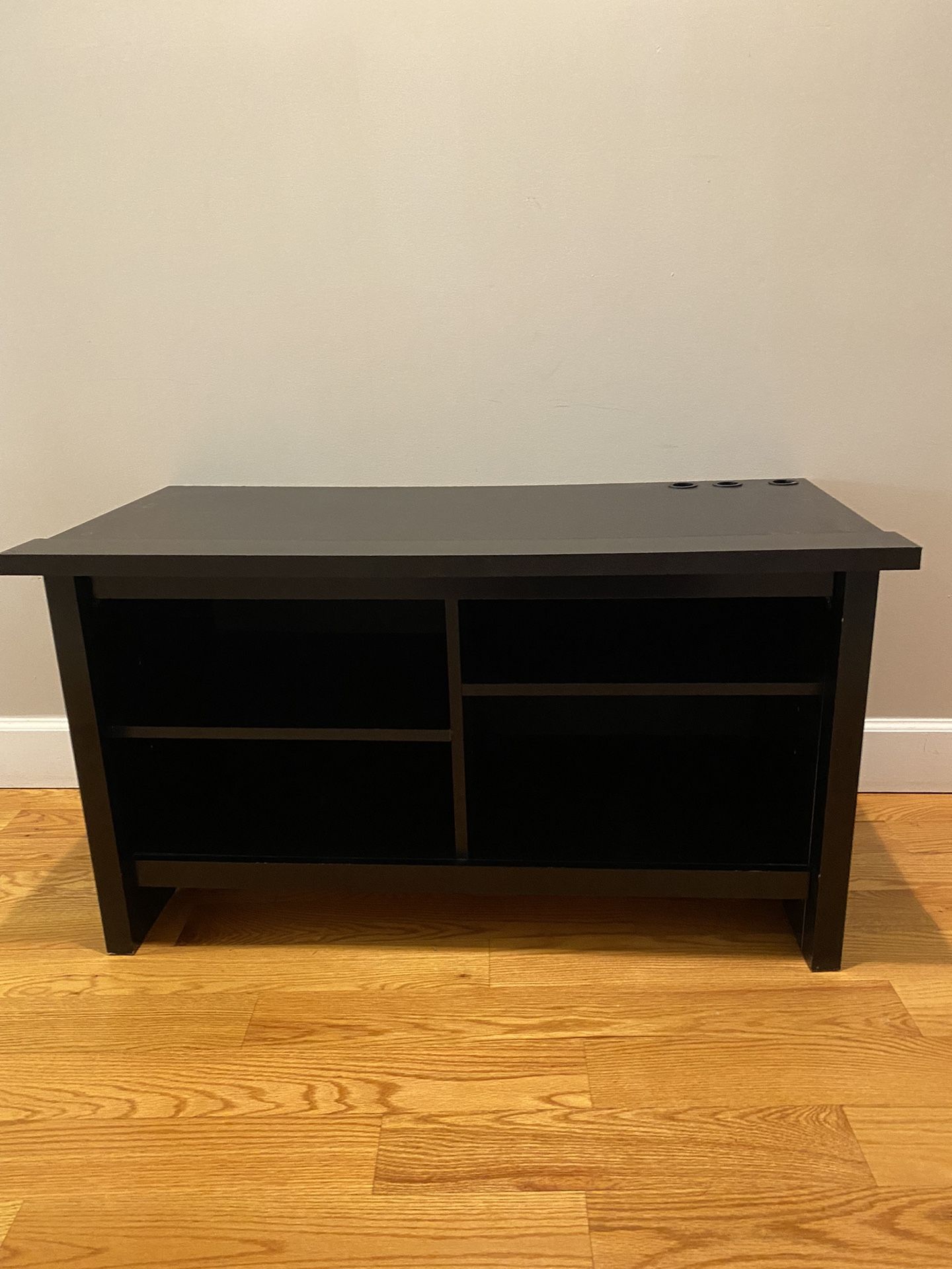 Black TV stand