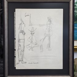 Authentic Cundo Bermudez Original Pencil Drawing 13.75 X 11 Inches 