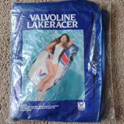 (Vintage) Valvoline Lake Racer Pool Water Blow Up Float Raft Brand New