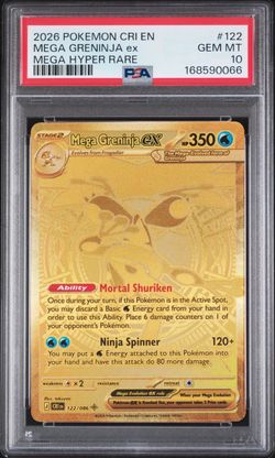 PSA 10 Mega Greninja ex Hyper Rare Pokemon Card