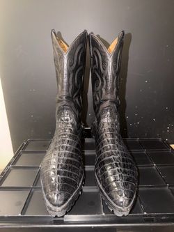 Black Alligator Mexican Cowboy Boots – Size 11.5