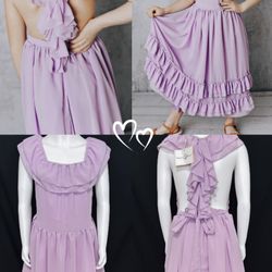 Oopsie Daisy Girls Lavender Ruffle Fancy Spring Summer Party Dress Size 12