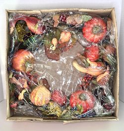 Vintage Artificial Pumpkins & Gourds Wreath Set of 2