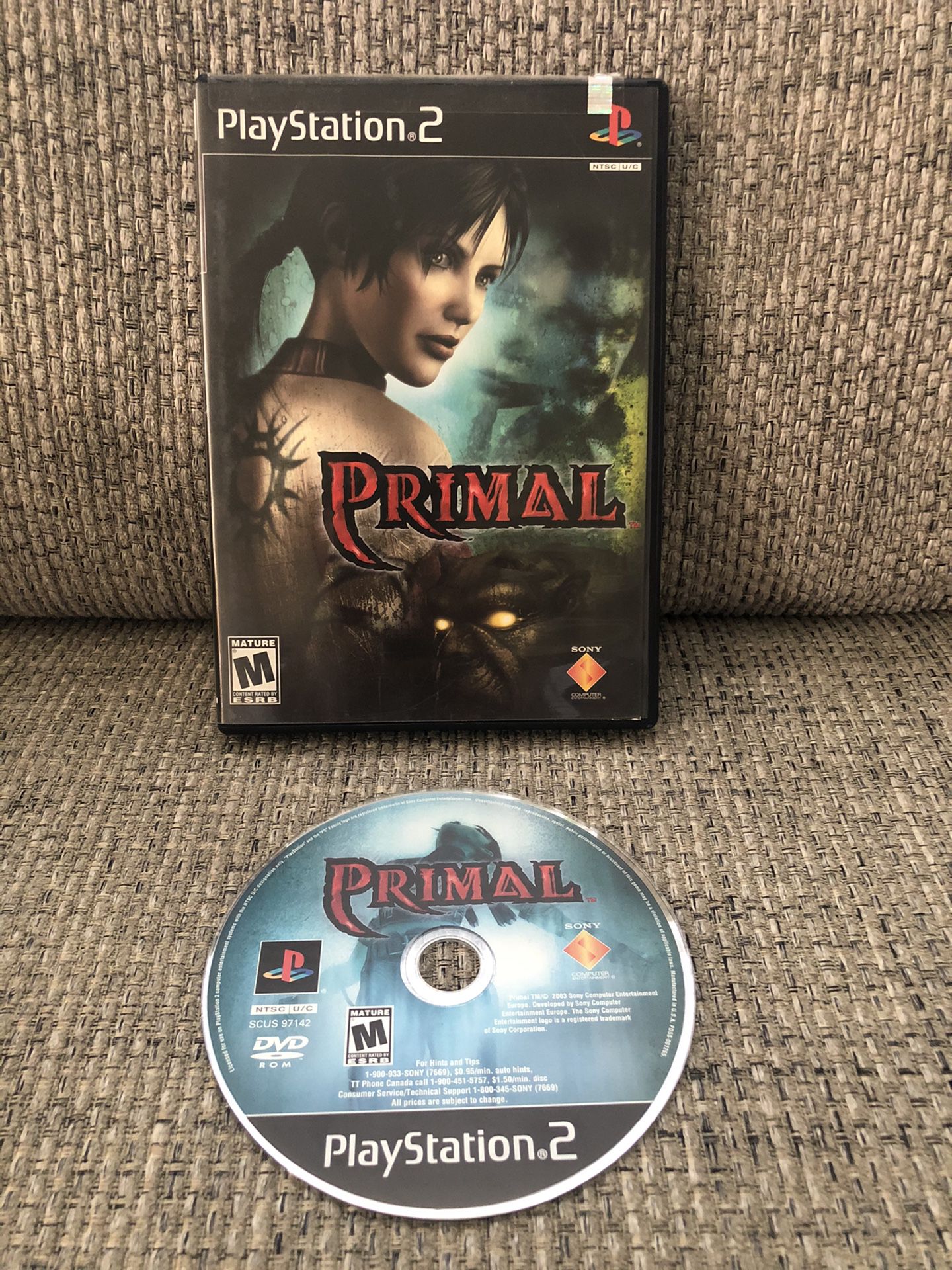 Primal Sony PS2 Playstation 2 no manual, case and disc only