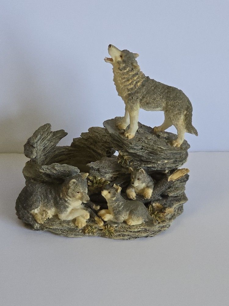 Wolf family ornament decoration collectible