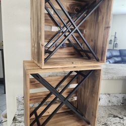 Rustic Bottle Holders Crates Or Decoration 