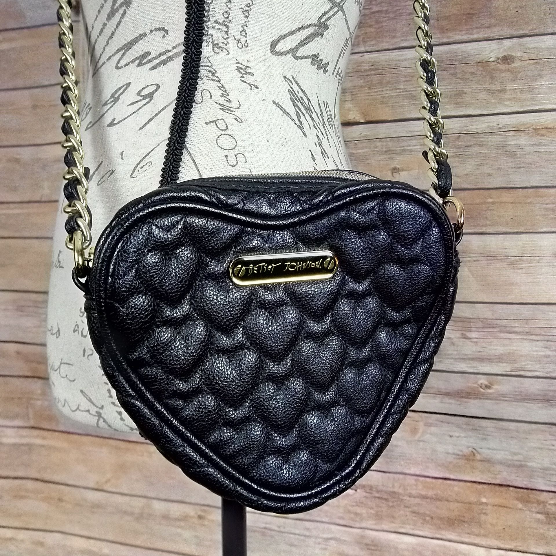 Betsey Johnson | Faux Leather Heart Crossbody Bag