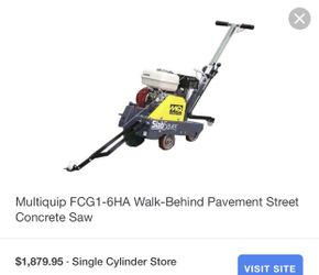 Walk behind concrete saw