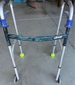 Drive Folding Walker, 2-Wheel, Adjustable — Like New