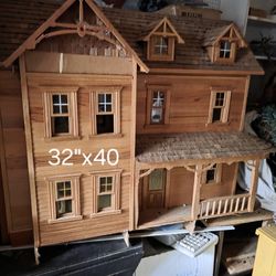 Wooden Unfinished Doll house 