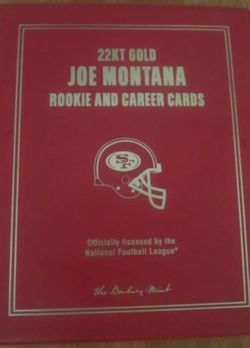 22KT GOLD JOE MONTANA ROOKIE AND CAREER CARDS