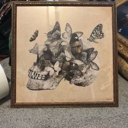Framed Skull Art