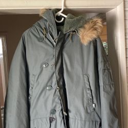 Vintage Military issue #N3B furred hood PARKA