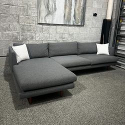 Gray Boucle Sectional 