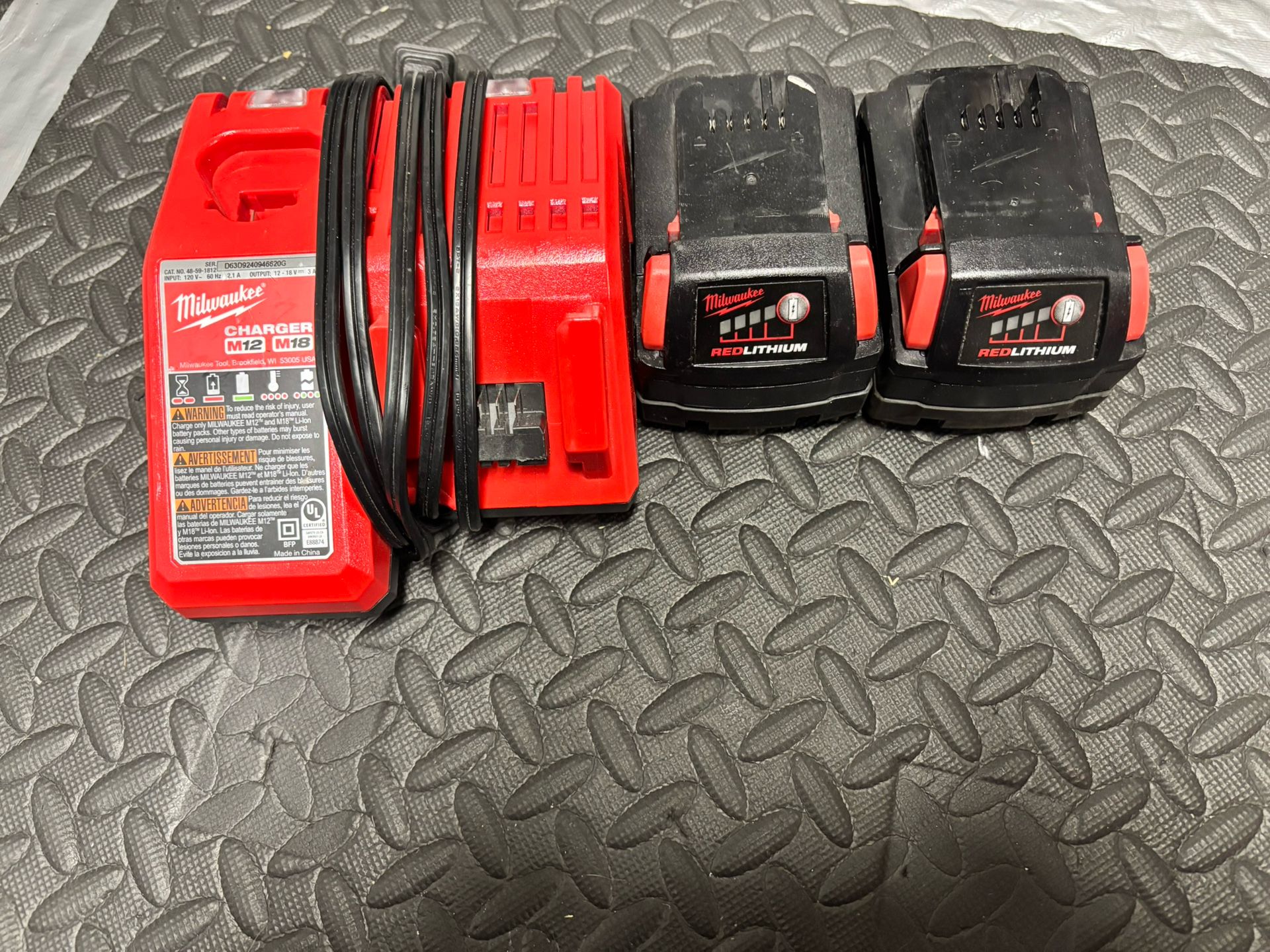 Milwaukee M18 Batteries And Charger