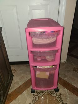 Pink 3-drawer organizer