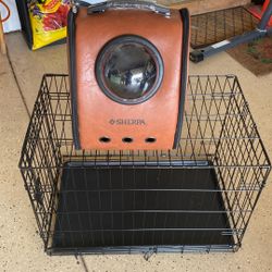 Small Kennel and Kitty Cat Backpack