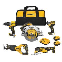 DEWALT
20V Lithium-Ion Cordless 5-Tool Combo Kit