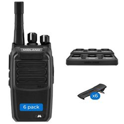 Midland BR200X6BGC, 2 Watts 16 Channel Business Radio Band Portable, 6 Pack