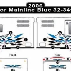 2006-2007 WEEKEND WARRIOR MAINLINE BLUE TRAVEL TRAILER 32-34' COMPLETE KIT