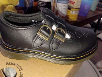 Dr. Martens Black Leather Double Buckle Shoes