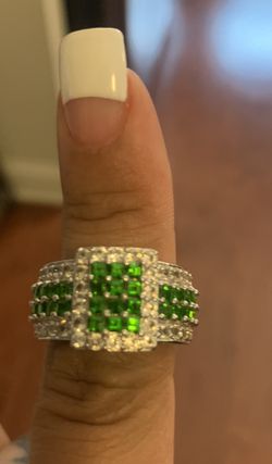 Dopside and Zircon Ring