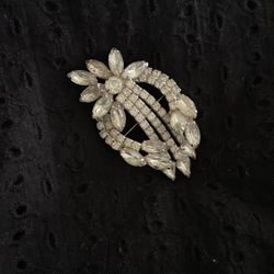 Vintage antique authentic crystal brooch