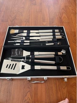 Stainless Steel Grilling Tool Set (New in Box)
