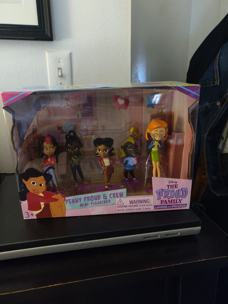 Disney The Proud Family - Penny Proud and Crew Mini Figurines Set - New 