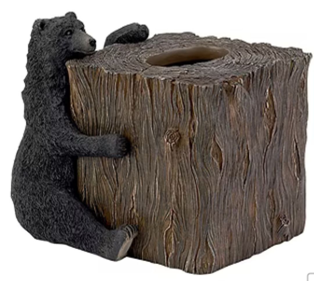 Black Bear Lodge Tissue Box - NEW