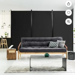 3-Panel Room Divider Folding Privacy Partition Screen for Office Room Black