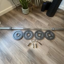 5ft Olympic Bar And Weights 