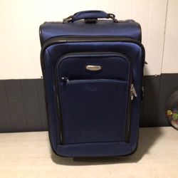 Jaguar blue Roller Suitcase Bag 23"x14"x 11.5" Used little and Good Shape!