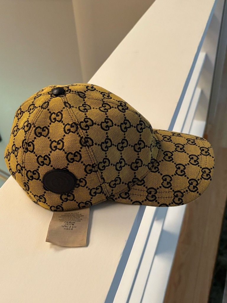 Gucci Monogram Yellow Hat