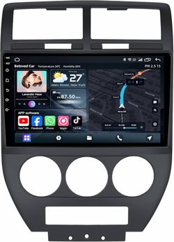 [8core] Android 13 Car Radio Stereo for Jeep Compass Patriot 2007 2008: 10" 1280*800HD Touchscreen Head Unit Replacement AM FM RDS CarPlay Android Aut