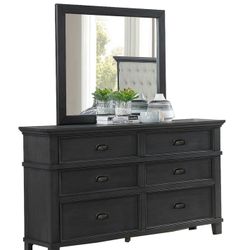 Brand New Dresser With Mirror Rustic Farmhouse Industrial Style 