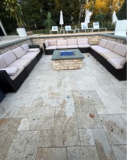 Large Outdoor Wicker Sectional Patio Set