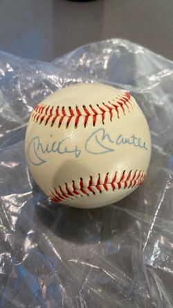 Mickey Mantle autographed baseball