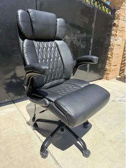 Office Chair, Big and Tall 400LBS Heavy Duty Executive Office Desk Chair with Flip-up Armrest, Ergonomic Swivel High Back Office Chairs with Lumbar Su