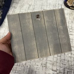 Rustic Gray Wood Photo Frame / Clipboard Wall or Table Decor – MOVING OUT SALE