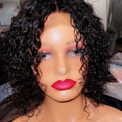 4x4 Lace Front 12 GradeA Curly Wigs .