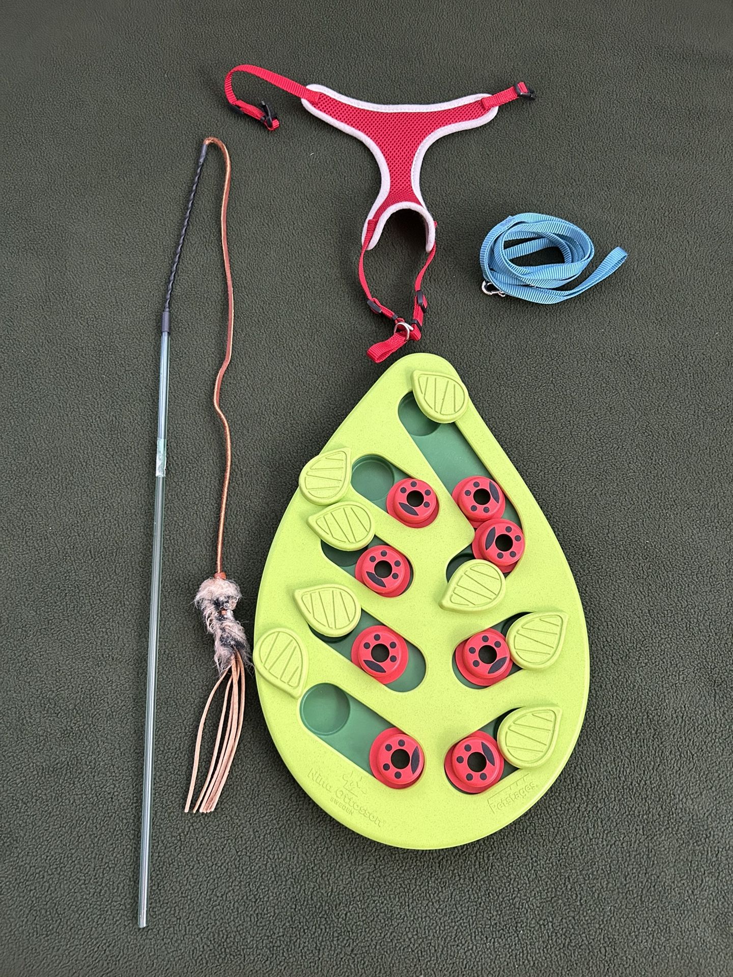 Cat Toys, and Harness w/Leash