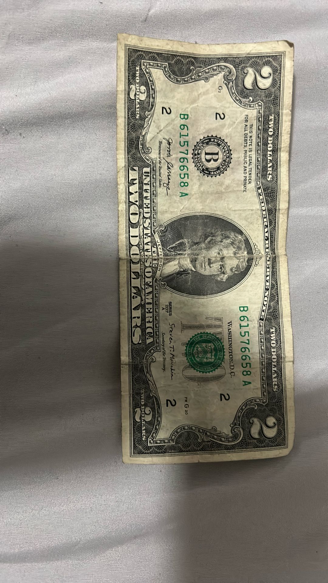 for 875 Rare two dollar bill 