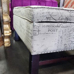 Cushion Ottoman Table With Storage