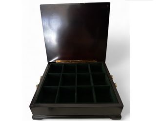 Vintage Bombay Company Wood and Velvet Lined Tea Chest / Jewery wooden box