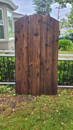 Redwood gate.